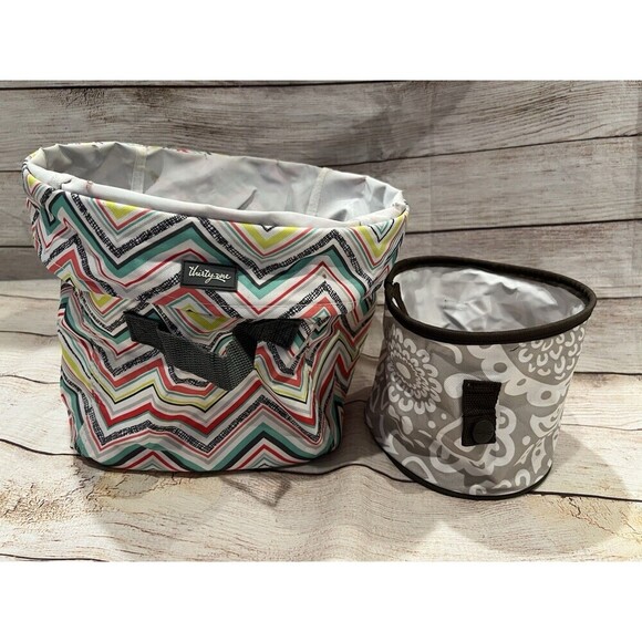 Thirty One Chevron Print Storage And Playful Parade Utility Tote Bag Organizers - Picture 3 of 5